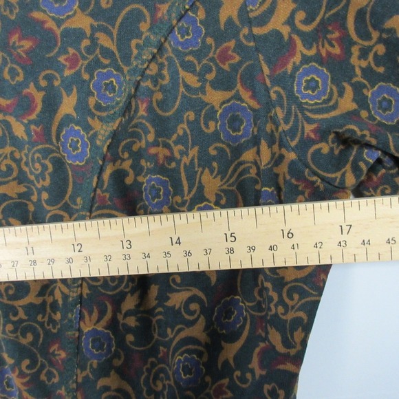 LL Bean Long Sleeve Maxi Dress S Floral Cottagecore Cotton Boho Vtg Grandma 504 - Picture 8 of 13